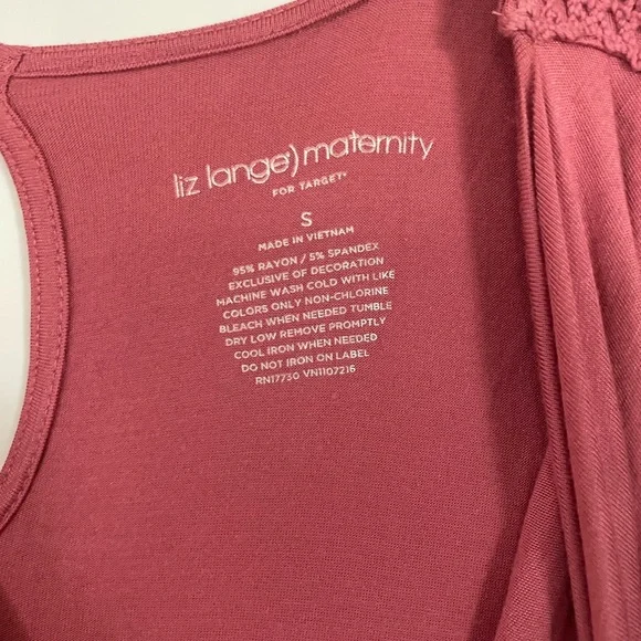 Liz Lange Maternity for Target Pink Midi Dress Spring Summer Preppy Staple Small - Picture 2 of 6